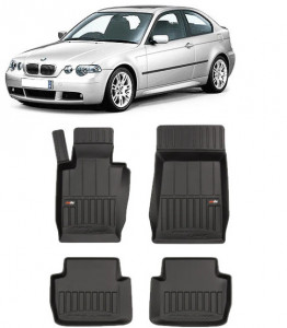 Bmw Seria 3 E46 Din 1998 - 08.2005, Hatchback, X-DrIVe , Set Covorase Auto Tip Tavita Premium 3D, din cauciuc accesorii pentru autoturismul tau - masina v161980