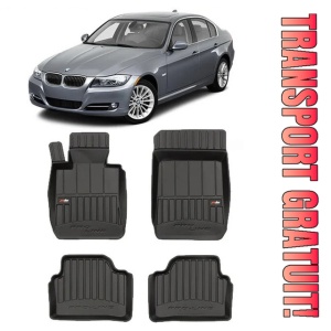 Bmw Seria 3 E90 Din 03.2005 - 12.2011 Sedan , Set Covorase Auto Tip Tavita Premium 3D, din cauciuc