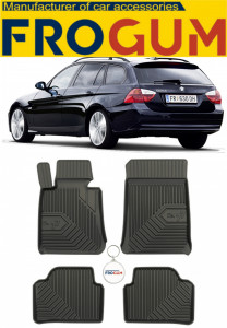 Bmw Seria 3 E90 Din 09.2005 - 11.2012, Combi , Set Covorase Auto Tip Tavita Premium 3D, din cauciuc accesorii pentru autoturismul tau - masina v164710