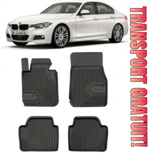 Bmw Seria 3 F30 Din 01.2012 - 02.2019, Sedan, Fara X-DrIVe , Set Covorase Auto Tip Tavita Premium 3D, din cauciuc