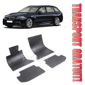 Bmw Seria 5 F10, Sedan, fabricat din 2013 - 01.2017, set covorase auto dedicate, din cauciuc 100% Premium