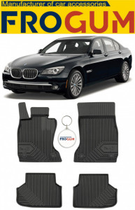 Bmw Seria 7 F01 Din 10.2008 - 09.2015, Sedan , Set Covorase Auto Tip Tavita Premium 3D, din cauciuc accesorii pentru autoturismul tau - masina v166797