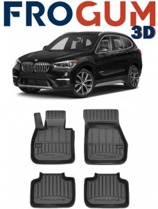 Bmw X1 F48, Suv, Din 10.2015 - Prezent , Set Covorase Auto Tip Tavita Premium 3D, din cauciuc accesorii pentru autoturismul tau - masina v173070