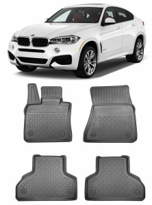 Bmw X6 F16, Suv, Din 11.2014 - 10.2019 , Set Covorase Auto Tip Tavita Premium 3D, din cauciuc accesorii pentru autoturismul tau - masina v175176