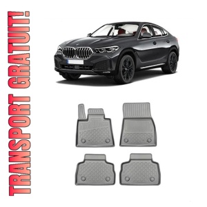 Bmw X6 G06, Suv, Din 11.2019 - Prezent , Set Covorase Auto Tip Tavita Premium 3D, din cauciuc