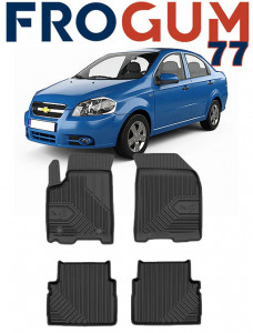 Chevrolet Aveo T250 Din 2006 - 2011, Sedan , Set Covorase Auto Tip Tavita Premium 3D, din cauciuc accesorii pentru autoturismul tau - masina v166783