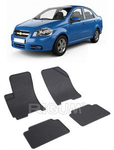 ChEVrolet Aveo T250, Sedan, fabricat din 2006 - 2011, set covorase auto dedicate, din cauciuc 100% Premium accesorii pentru autoturismul tau - masina v155882