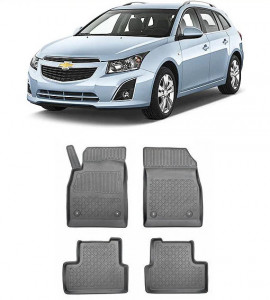 Chevrolet Cruze, Combi, Din 09.2012 - 2016 , Set Covorase Auto Tip Tavita Premium 3D, din cauciuc accesorii pentru autoturismul tau - masina v172959