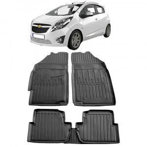 Chevrolet Spark (M300) (2009-2015) Set Covorase auto tip tavita din cauciuc Premium Umbrella accesorii pentru autoturismul tau - masina v149475