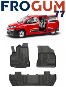 Citroen Berlingo II Din 2008 - 08.2018, Van , Set Covorase Auto Tip Tavita Premium 3D, din cauciuc accesorii pentru autoturismul tau - masina v165629