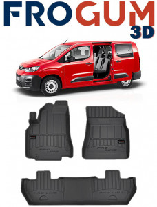 Citroen Berlingo II, Van, Din 2008 - 08.2018 , Set Covorase Auto Tip Tavita Premium 3D, din cauciuc accesorii pentru autoturismul tau - masina v175547