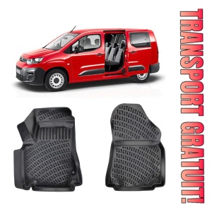 Citroen Berlingo Panelvan 1St Row 2008-2018 Set 2 covorase auto din cauciuc tip tavita premium line 3D