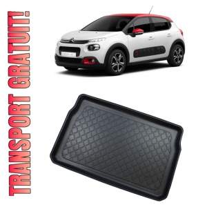Citroen C3 III Hatchback din 01.2017 - Prezent *3, Tavita Pentru Portbagaj Lux Premium Dedicata,