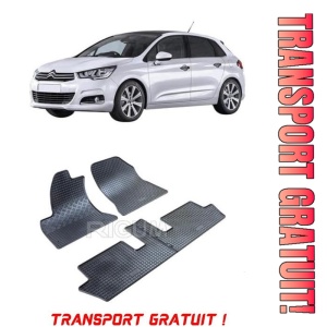 Citroen C4 Picasso I, Van, fabricat din 10.2006 - 08.2013, 5 Locuri, set covorase auto dedicate, din cauciuc 100% Premium - Transport Gratuit