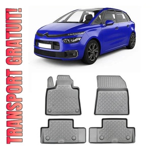 Citroen C4 Picasso II, Van, Din 07.2013 - 11.2020 , Set Covorase Auto Tip Tavita Premium 3D, din cauciuc