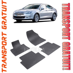 Citroen C5 II, Sedan, fabricat din 2008 - 05.2017, set covorase auto dedicate, din cauciuc 100% Premium