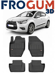 Citroen DS4 Din 03.2011 - 06.2018, Hatchback , Set Covorase Auto Tip Tavita Premium 3D, din cauciuc accesorii pentru autoturismul tau - masina v162970
