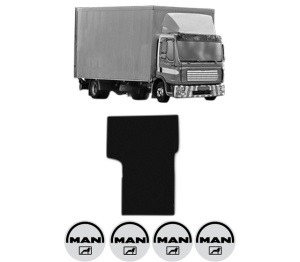 Covoras Camion Tir MAN TGL I din 2004-2022, Auto, 4x Stickere auto cu MAN