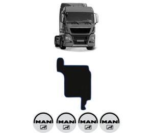 Covoras Camion Tir MAN TGX I din 2006-2021, Auto, 4x Stickere auto cu MAN