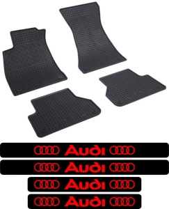 Covorase Audi A5 II din 10.2016 - prezent, sportback si set 4 stickere protectie praguri Audi accesorii pentru autoturismul tau - masina v3571