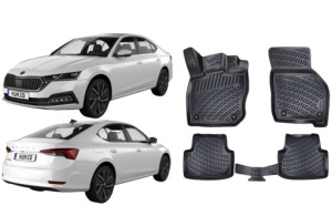 Covorase auto Skoda Octavia IV 2020-2024 Set presuri tip tavita - Img 2