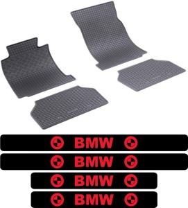 Covorase BMW Seria 5 E39, Sedan, din 1996 - 06.2003 si set 4 stickere protectie praguri BMW accesorii pentru autoturismul tau - masina v3279