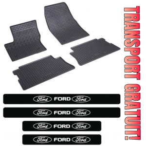 Covorase Ford Kuga II, SUV, din 02.2013 - 03.2020 si set 4 stickere protectie praguri Ford