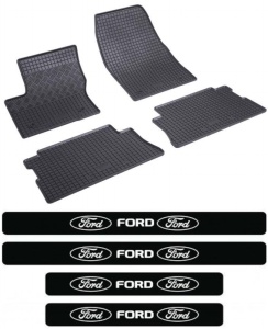 Covorase Ford Kuga II, SUV, din 02.2013 - 03.2020 si set 4 stickere protectie praguri Ford accesorii pentru autoturismul tau - masina v3651