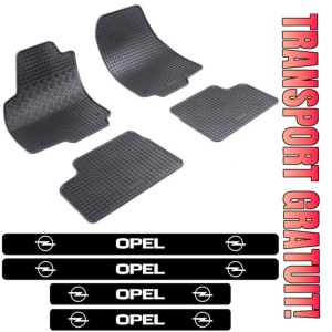 Covorase Opel Astra H, Combi, din 2004 - 12.2014 si set 4 stickere protectie praguri Opel
