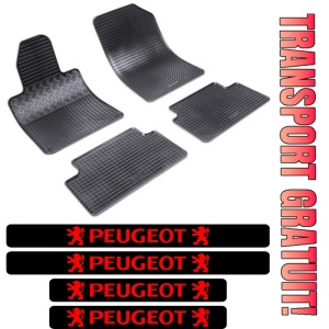 Covorase Peugeot 508 I, Combi, din 01.2011 - 09.2018 si set 4 stickere protectie praguri Peugeot