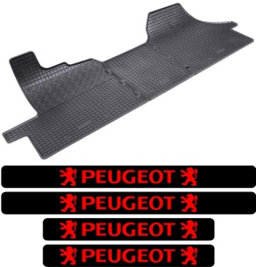 Covorase Peugeot Boxer, Van, din 2006 - prezent, 3 locuri si set 4 stickere protectie praguri Peugeot accesorii pentru autoturismul tau - masina v3851