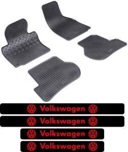 Covorase Volkswagen Golf 5, Combi, din 10.2003 - 2008 si set 4 stickere protectie praguri Volkswagen accesorii pentru autoturismul tau - masina v4159