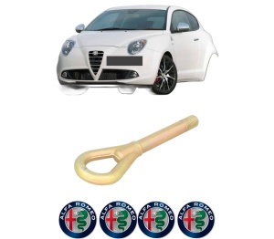 Cui carlig remorcare, tractare auto ALFA ROMEO MITO (955_) din 2008-2018, Otel, Cri-Flo, 4 Stickere cu ALFA ROMEO - Img 2