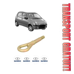 Cui carlig remorcare, tractare auto DAEWOO MATIZ (M100, M150) din 1998-2003, Otel, Cri-Flo, 4 Stickere cu DAEWOO