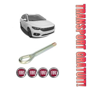Cui carlig remorcare, tractare auto FIAT TIPO Estate (356_, 357_) din 2016-2022, Otel, Cri-Flo, 4 Stickere cu FIAT