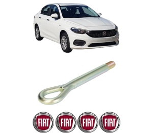 Cui carlig remorcare, tractare auto FIAT TIPO Saloon (356_, 357_) din 2015-2022, Otel, Cri-Flo, 4 Stickere cu FIAT - Img 2