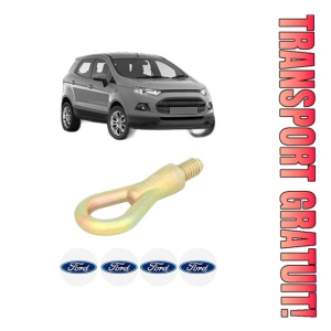 Cui carlig remorcare, tractare auto FORD ECOSPORT din 2012, Otel, Cri-Flo, 4 Stickere cu FORD