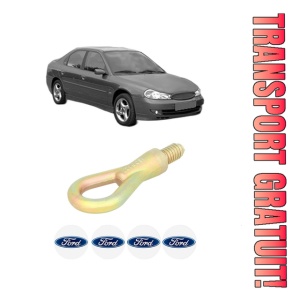 Cui carlig remorcare, tractare auto FORD MONDEO II (BAP) din 1996-2000, Otel, Cri-Flo, 4 Stickere cu FORD