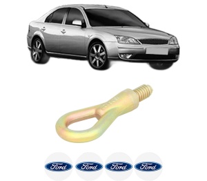 Cui carlig remorcare, tractare auto FORD MONDEO III Saloon (B4Y) din 2000-2007, Otel, Cri-Flo, 4 Stickere cu FORD - Img 2