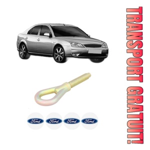 Cui carlig remorcare, tractare auto FORD MONDEO III Saloon (B4Y) din 2000-2007, Otel, Cri-Flo, 4 Stickere cu FORD