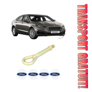 Cui carlig remorcare, tractare auto FORD MONDEO V Saloon (CD) din 2012-2016, Otel, Cri-Flo, 4 Stickere cu FORD
