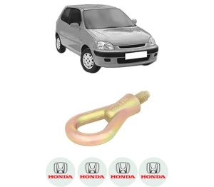 Cui carlig remorcare, tractare auto HONDA LOGO (GA) din 1999-2002, Otel, Cri-Flo, 4 Stickere cu HONDA - Img 2