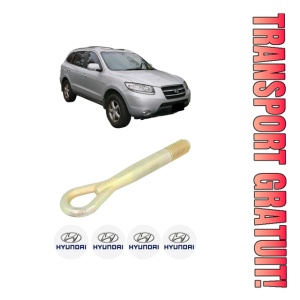 Cui carlig remorcare, tractare auto HYUNDAI SANTA FÉ II (CM) din 2006-2012, Otel, Cri-Flo, 4 Stickere cu HYUNDAI
