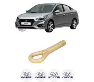Cui carlig remorcare, tractare auto HYUNDAI SOLARIS Saloon (HCR, HCI) din 2017, Otel, Cri-Flo, 4 Stickere cu HYUNDAI - Img 2
