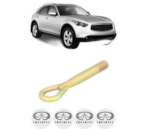 Cui carlig remorcare, tractare auto INFINITI FX din 2003-2008, Otel, Cri-Flo, 4 Stickere cu INFINITI - Img 2
