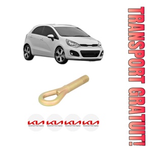 Cui carlig remorcare, tractare auto KIA RIO III (UB) din 2011-2017, Otel, Cri-Flo, 4 Stickere cu KIA