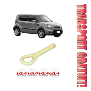 Cui carlig remorcare, tractare auto KIA SOUL I (AM) din 2009-2014, Otel, Cri-Flo, 4 Stickere cu KIA