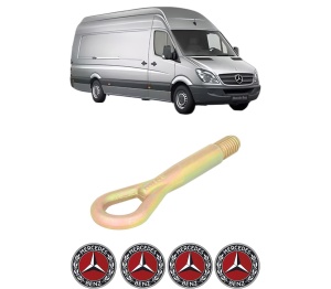 Cui carlig remorcare, tractare auto MERCEDES-BENZ SPRINTER 5-t Van (B906) din 2006-2018, Otel, Cri-Flo, 4 Stickere cu MERCEDES-BENZ - Img 2