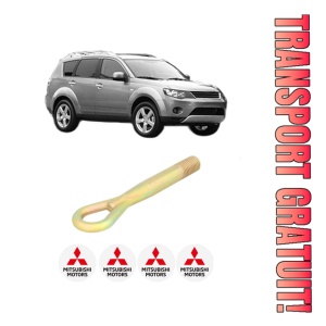 Cui carlig remorcare, tractare auto MITSUBISHI OUTLANDER II (CW_W) din 2006-2012, Otel, Cri-Flo, 4 Stickere cu MITSUBISHI