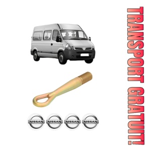Cui carlig remorcare, tractare auto NISSAN INTERSTAR Bus (X70) din 2002-2011, Otel, Cri-Flo, 4 Stickere cu NISSAN